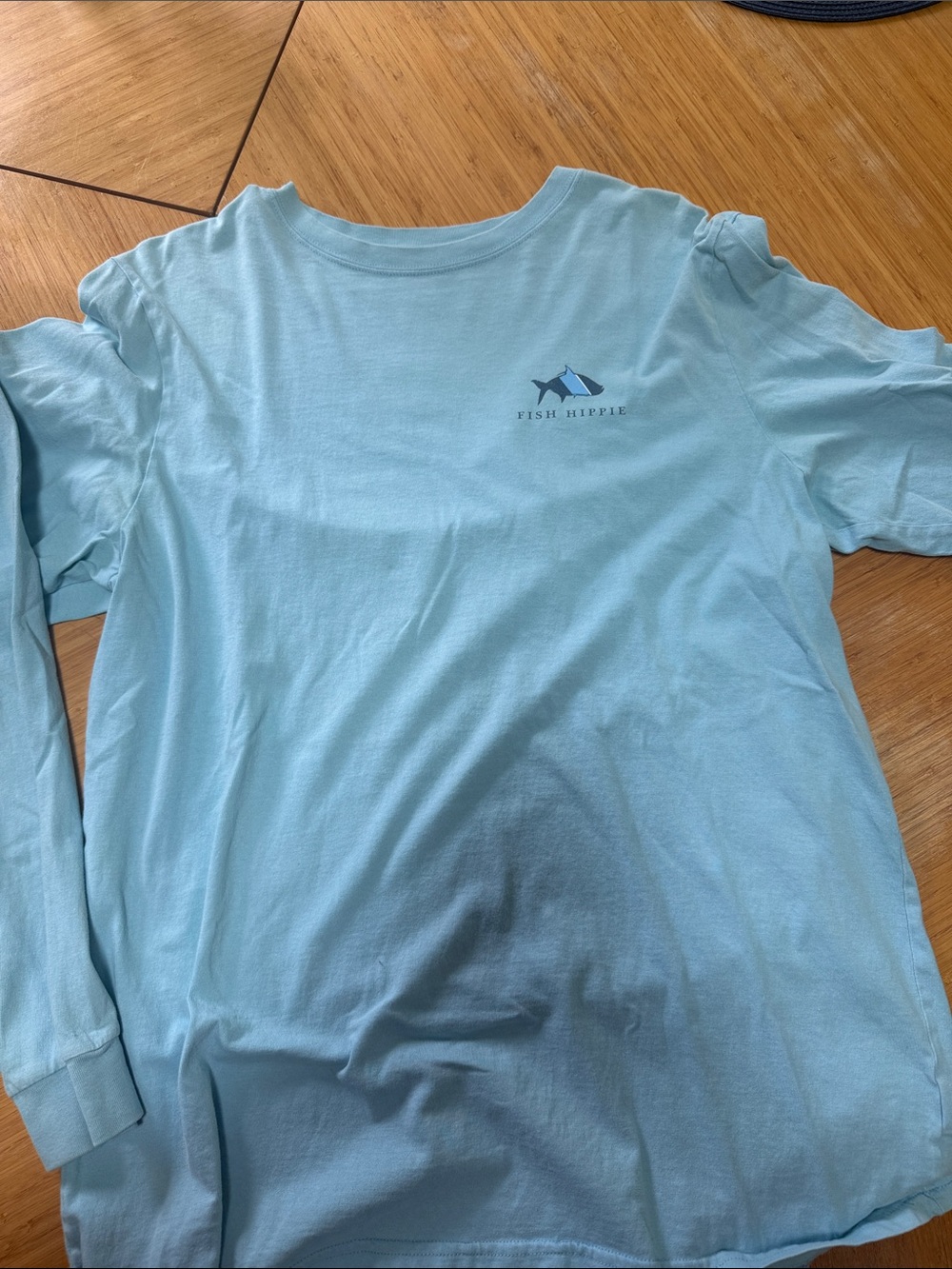 Mens Long-Sleeve Tee in Light Blue